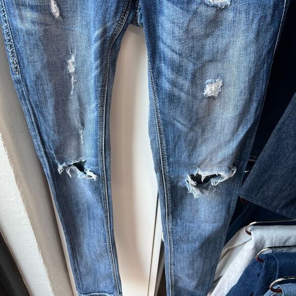 Rock Revival Charlotte Skinny Jeans Size 27 Bling Sequin Pockets - Picture 3 of 7